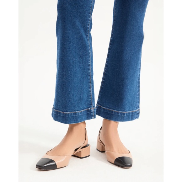 New Veronica Beard Cecile Leather Cap Toe Slingback Sz 9 - Picture 2 of 14